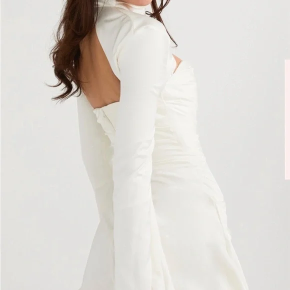 ivory silk mini dress Nookie Valerie Mini Dress - Ivory